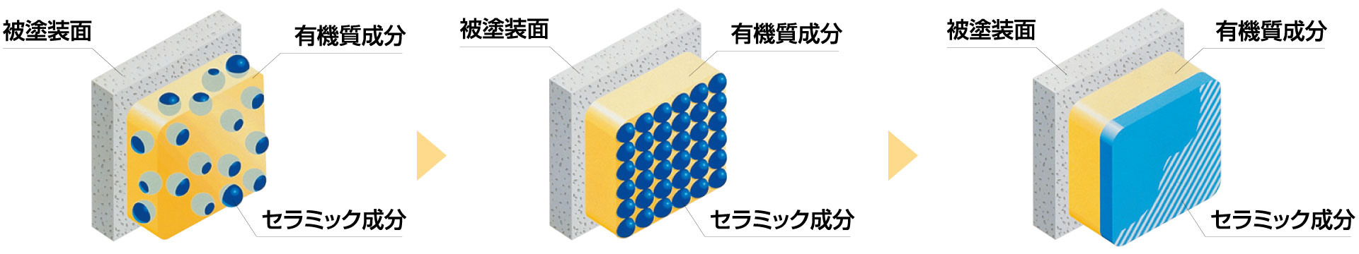 親水性塗膜表面の形成過程