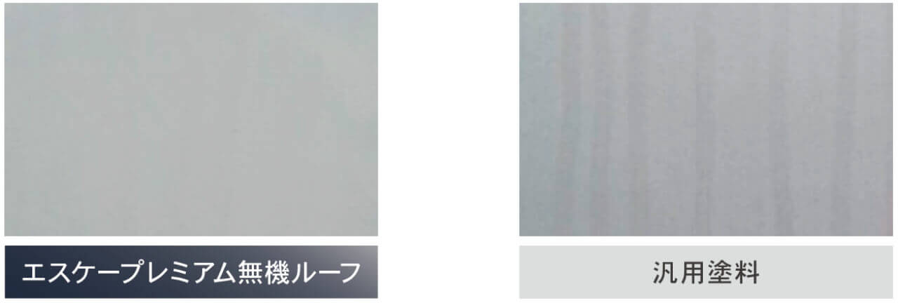 屋外暴露試験（雨筋汚染）の比較