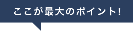 ここが最大のポイント!